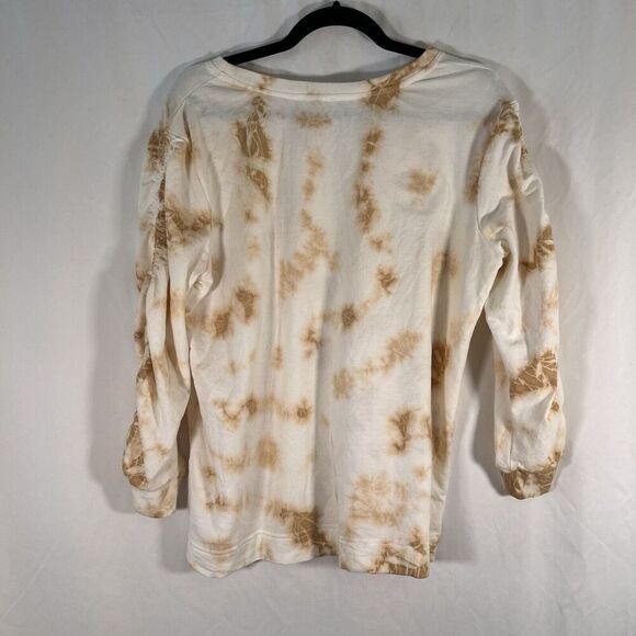 Jane Delancey Sweater Women's Large White Yellow Crew Neck Long Sleeve Pullover - Picture 7 of 7